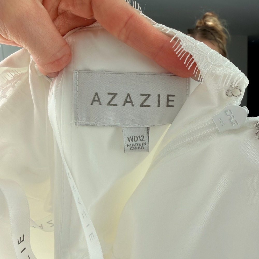 Azazie Scarlette White Diamond Dress - Picture 11 of 14